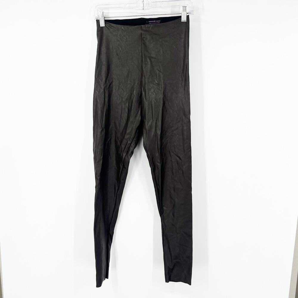 Commando Faux Leather Leggings Dark Brown High Rise